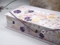 Preview: Stifte-Schachtel mit Klappdeckel ca. 21x10x4cm | floral | flieder | Art. Nr. 97040403